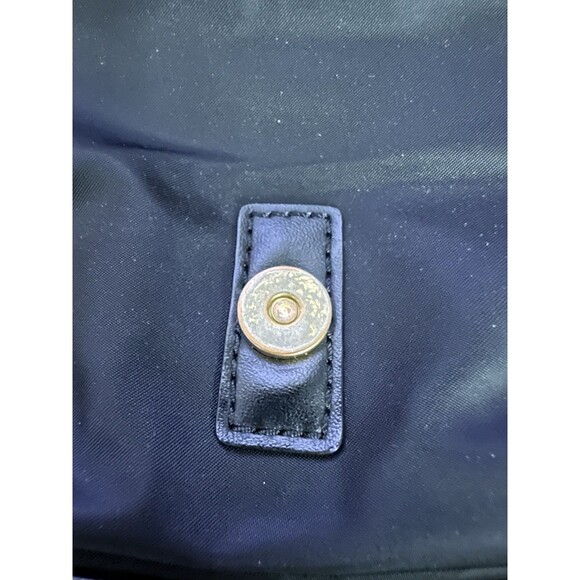 Tory Burch Perry Nylon Crossbody Shoulder Bag Black Strap Green Interior - Picture 16 of 16